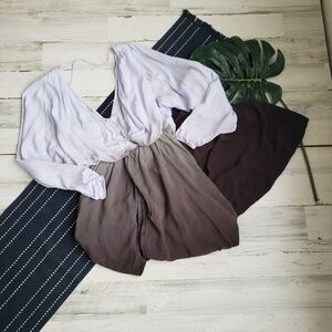 Free People| Pebble Beach Midi Dress Ombre Purple Gray Size Extra Small